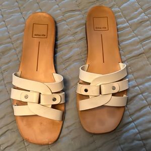 Dolce vita slides, white size 8